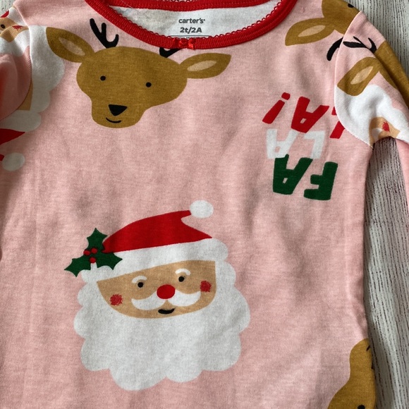 🎄🐢NWT Carter’s Christmas Pajamas Toddler Girls 🐢🎄 - Picture 5 of 5